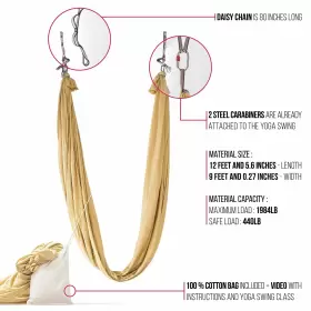 712038620548 HEALTHYMODELLIFE Pinc Silk Aerial Yoga Swing Kit #2