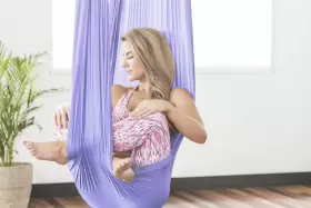 860003704578 HEALTHYMODELLIFE Pinc Silk Aerial Yoga Swing Kit #2