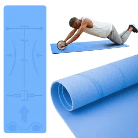 88012-HDG6MM-BU HEDUGO Exercise Mat Ab Roller Wheel