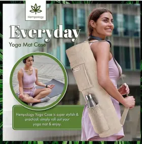 Yoga-case HEMPOLOGY Mat Bag Carrier Strap Drink Pocket #3
