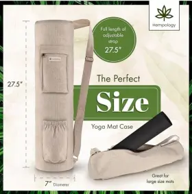 Yoga-case HEMPOLOGY Mat Bag Carrier Strap Drink Pocket