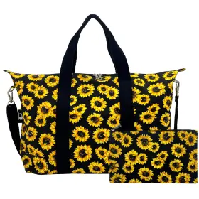 JX-H52-TTB HIBALA Canvas Beach Bag Travel Weekender Women Gym