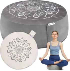 744760009650 HIHEALER Tibetan Meditation Cushion Velvet Yoga