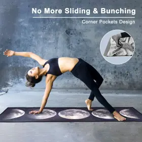 445023120183 HOME D COR Yoga Mat Towel Corner Pockets Slip #3