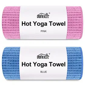 974528215526 HOMEXCEL Yoga Towels Pack Slip Microfiber Pink