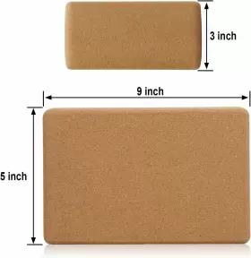 789371361995 HOSSEJOY Cork Wood Yoga Blocks Brick Deepen #2