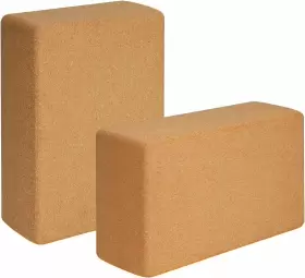 789371361995 HOSSEJOY Cork Wood Yoga Blocks Brick Deepen