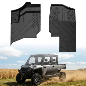 Hugeutv H4071 Tpe Floor Mats For Polaris Ranger Xd 1500/crew 1500-2024 2025 2026 2pcs T