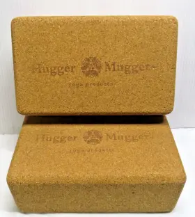 655366939923 HUGGER MUGGER Cork Yoga Blocks Set Eco Natural
