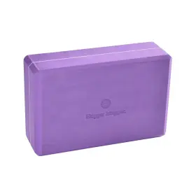 BL-FOAM-3-PURPLE HUGGER MUGGER Yoga Block Beveled Edges Dense