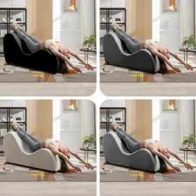 764143642953 IJUICY Curved Yoga Chair Velvet Chaise Lounge #3