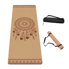 717020216457 IKULE Cork Yoga Mat Slip Exercise Fitness Pi