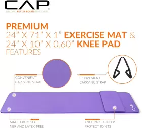 MTIS-6523-12PL-K HIGH Density Exercise Yoga Mat Strap Knee #3