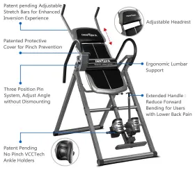 809313530071 INNOVA HEALTH AND FITNESS Inversion Table Bars #2