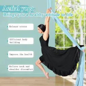 692621928025 IONTACH Yards Aerial Silks Yoga Hammock Stretch #3