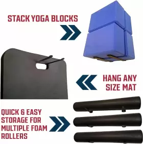 718193937675 IRON AMERICAN Yoga Mat Hanger Hooks Exercise #3