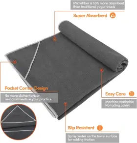 Aabb IUGA Yoga Towel Slip Mat #2
