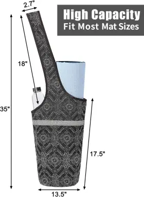 632202544398 IUGA Yoga Mat Bag Pocket Inner Classical #3