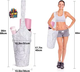 FDK-061 IWIEIAIRI Yoga Mat Bag Pocket Zipper Strap Accessorie #2