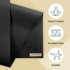 368BK JADE YOGA Harmony Mat Gym Fitness Slip Natural Ru #2