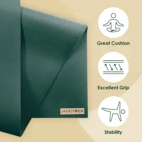 368JG JADE YOGA Harmony Mat Gym Fitness Slip Natural Ru #2