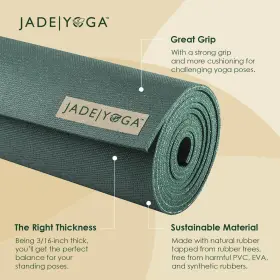 368JG JADE YOGA Harmony Mat Gym Fitness Slip Natural Ru #3