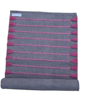 NEW-CYOGA-MAT3-GRYPINK JAIPUR ART RUGS Yoga Rug Eco Mat Pink