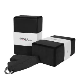 JBM-YG02-BK-YGA08 JBM Pack Yoga Blocks Strap High Density