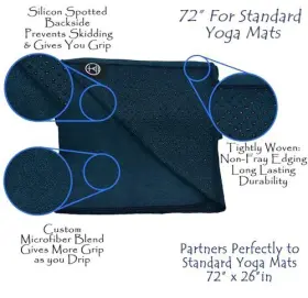 860009862036 JERJO LIMITED Yoga Mat Towel Slip Standard #3