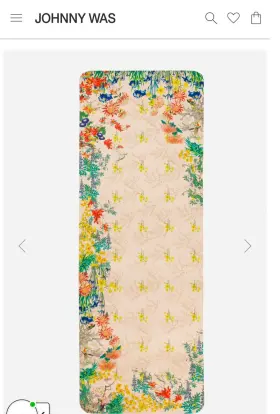 H50722 JOHNNY WAS Birdy Yoga Mat Set Bag Strap Pocket #2