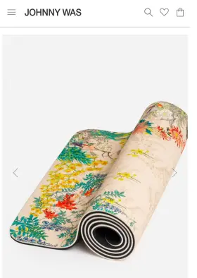H50722 JOHNNY WAS Birdy Yoga Mat Set Bag Strap Pocket