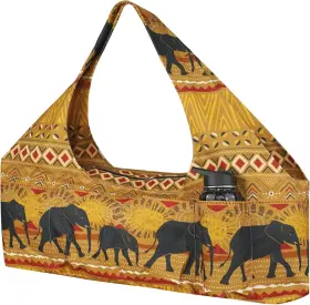 445039475413 JSWUFFX Elephant Yoga Mat Bag Carrier Tote Strap