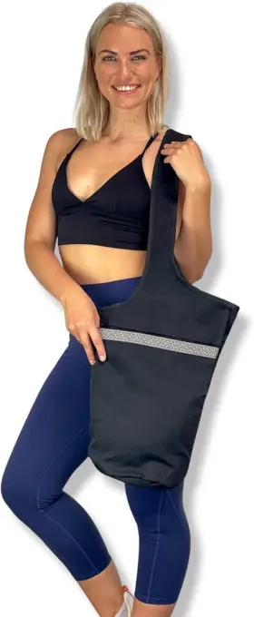 JG-YOGABAG2-BLK JUPITERGEAR Yoga Mat Tote Bag Zipper Pocket