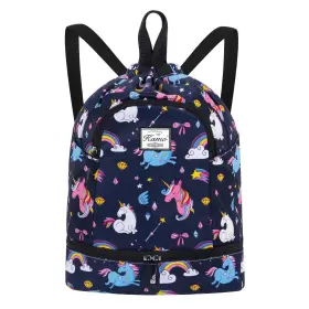 89-AW827-19 KAMO Drawstring Backpack Bag Swimming Yoga Shoe