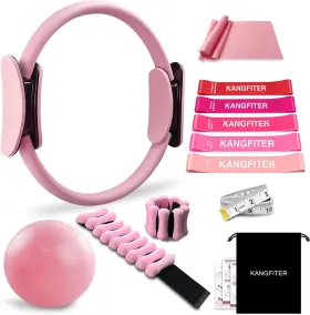 Kf-prs-pk KANGFITER Pilates Ring Set Magic Circle Yoga Ball
