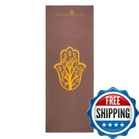 B0FNN841F9 KARMA AND LUCK Grounded Grace Yoga Towel Rooted