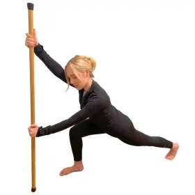 YS-58 KARMA HEART Natural Yoga Stick Stretch Bar Rubber Ends YS-58 KARMA HEART Natural Yoga Stick Stretch Bar Rubber Ends