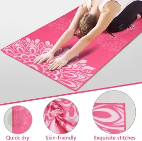 745396712631 KEEMI Slip Yoga Towel Microfiber Mat Blanket #3
