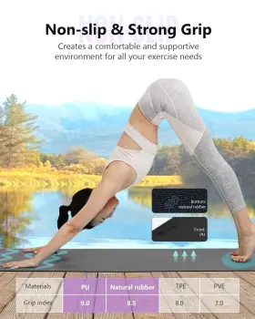 810092661535 KEEP Yoga Mat Women Men Slip Natural Rubber Supe #2