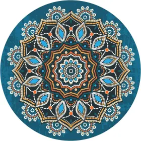 772467857618 KEOLORN Round Meditation Pilates Yoga Mat Suede
