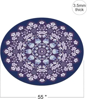777647270935 KEOLORN Round Meditation Pilates Yoga Mat Suede #2