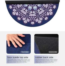 777647270935 KEOLORN Round Meditation Pilates Yoga Mat Suede #3