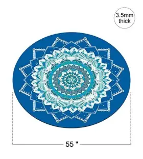 777647270980 KEOLORN Round Meditation Pilates Yoga Mat Suede #2