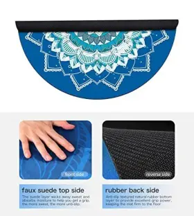 777647270980 KEOLORN Round Meditation Pilates Yoga Mat Suede #3
