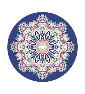777647271024 KEOLORN Round Meditation Pilates Yoga Mat Suede
