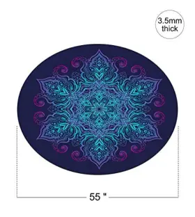 777647271123 KEOLORN Round Meditation Pilates Yoga Mat Suede #2