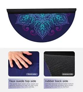 777647271123 KEOLORN Round Meditation Pilates Yoga Mat Suede #3