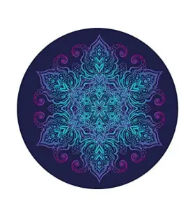777647271123 KEOLORN Round Meditation Pilates Yoga Mat Suede