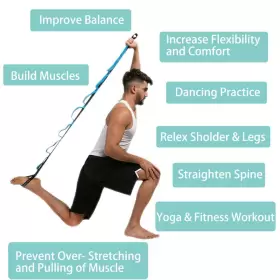 743307626473 KERKOOR Yoga Stretch Hamstring Strap Loops #2