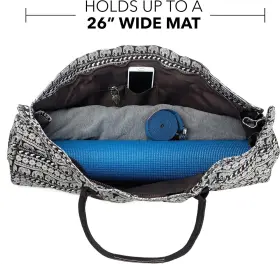 PCYMTBM1 KINDFOLK Yoga Mat Tote Bag Carrier Patterned Canvas #2